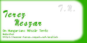 terez meszar business card